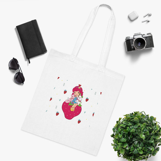 Strawberry Shortcake - Strawberry Printed Canvas Tote Bag