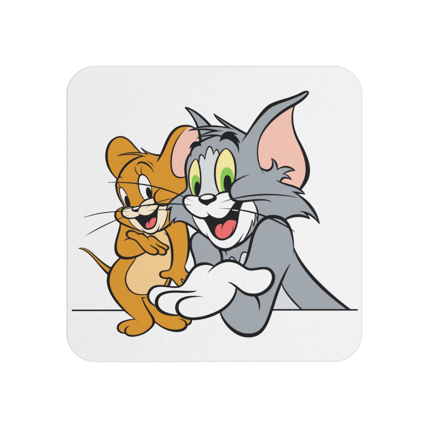 You are the Jerry to my Tom: Printed Square Coaster Set (Set of 2)