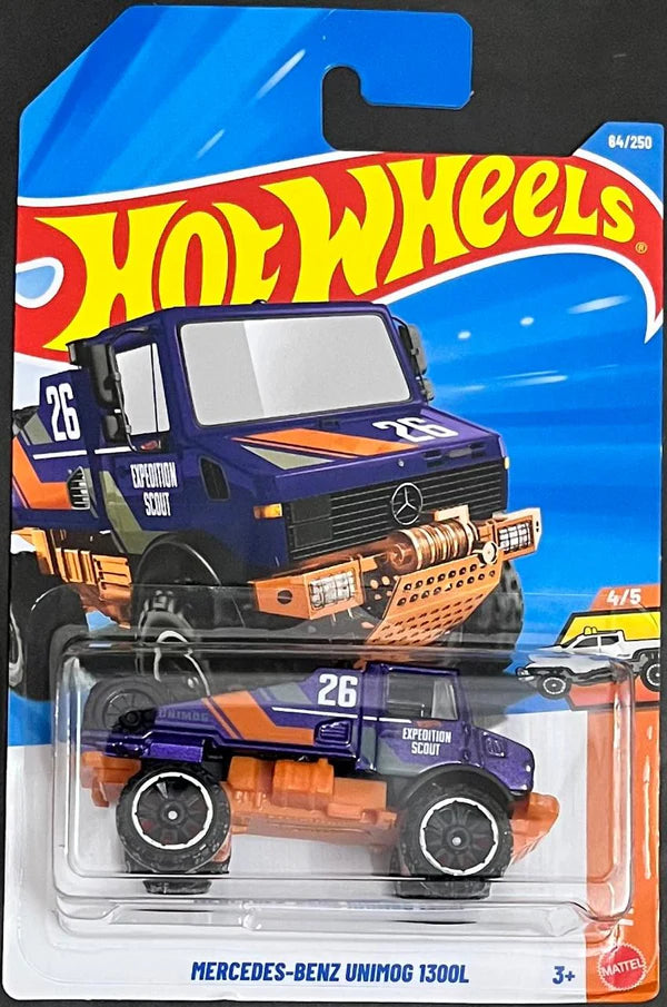 Mercedes-Benz Unimog 1300L (Purple/Orange) – Hot Wheels 2026 Imported by Mattel - Prithvi Enterprises