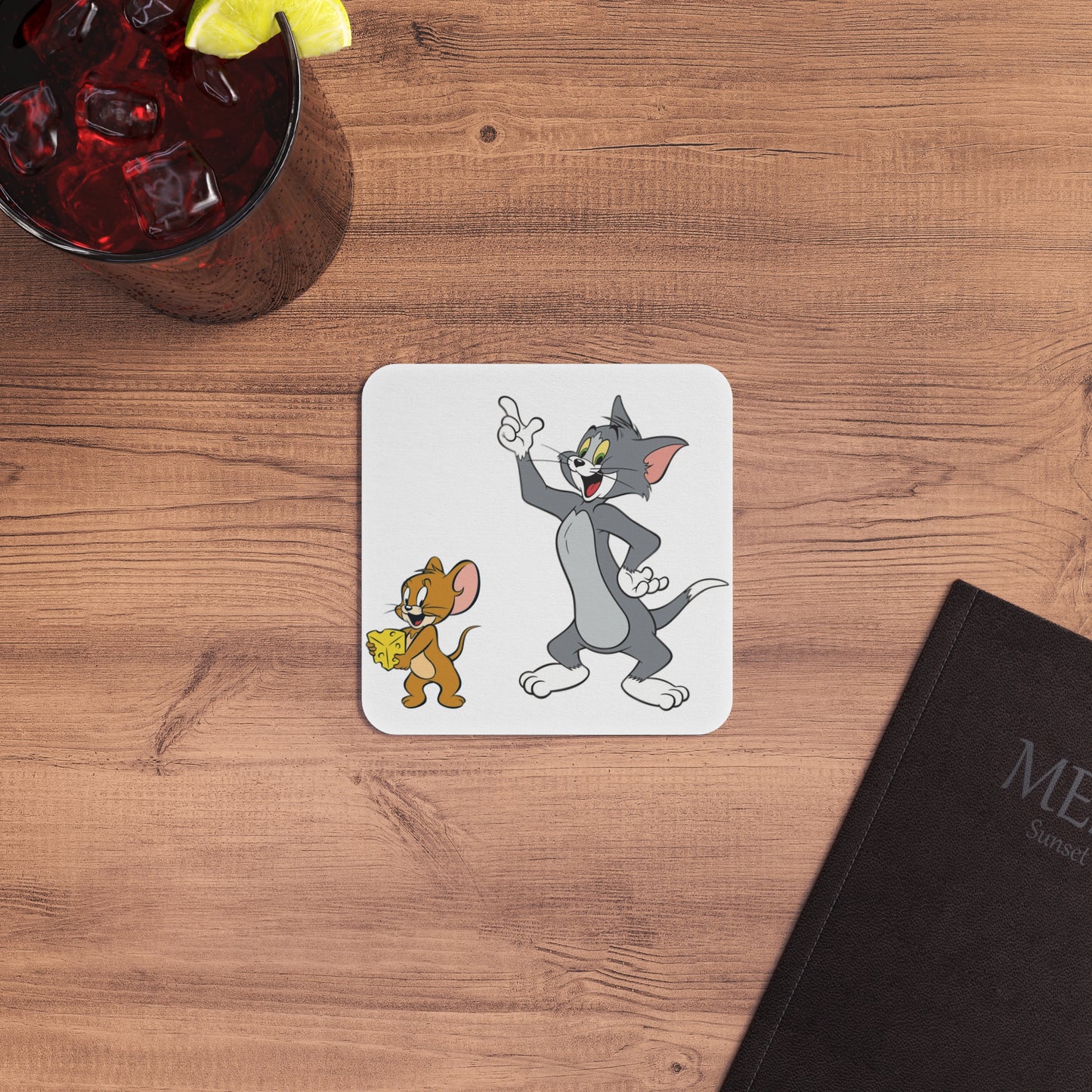 Tom and Jerry- Say Cheese: Printed Square Coaster Set (Set of 2)