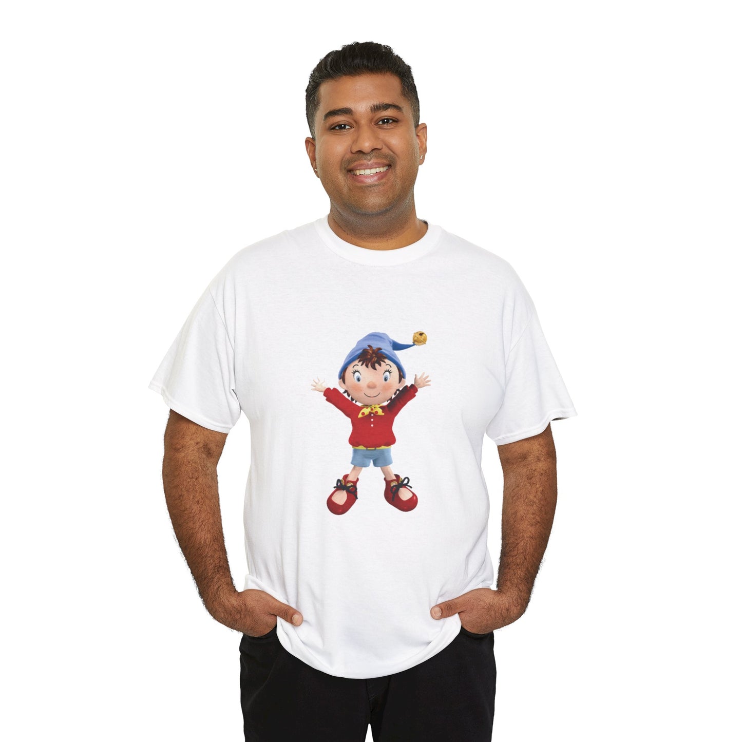 Noddy Happy Printed T-shirt - White Round Neck Cotton