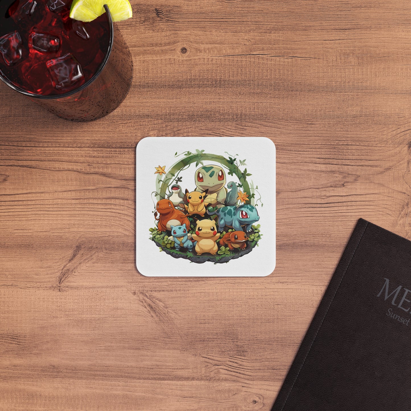 Pokémon Villa Grass Type: Printed Square Coaster Set (Set of 2)