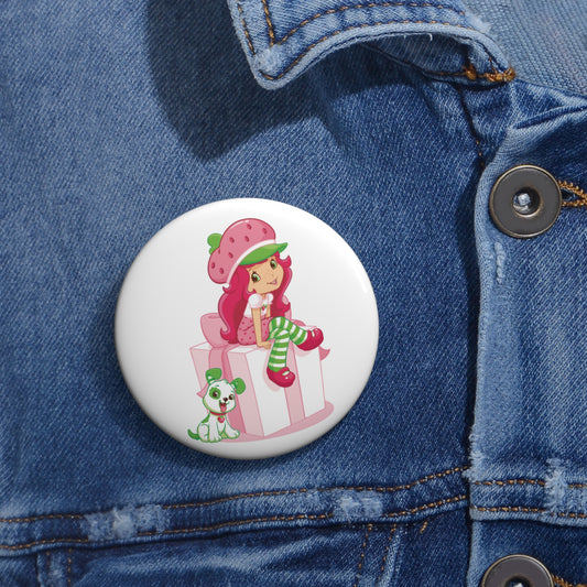 Strawberry Shortcake and Pupcake: Printed Button Badge - Prithvi Enterprises