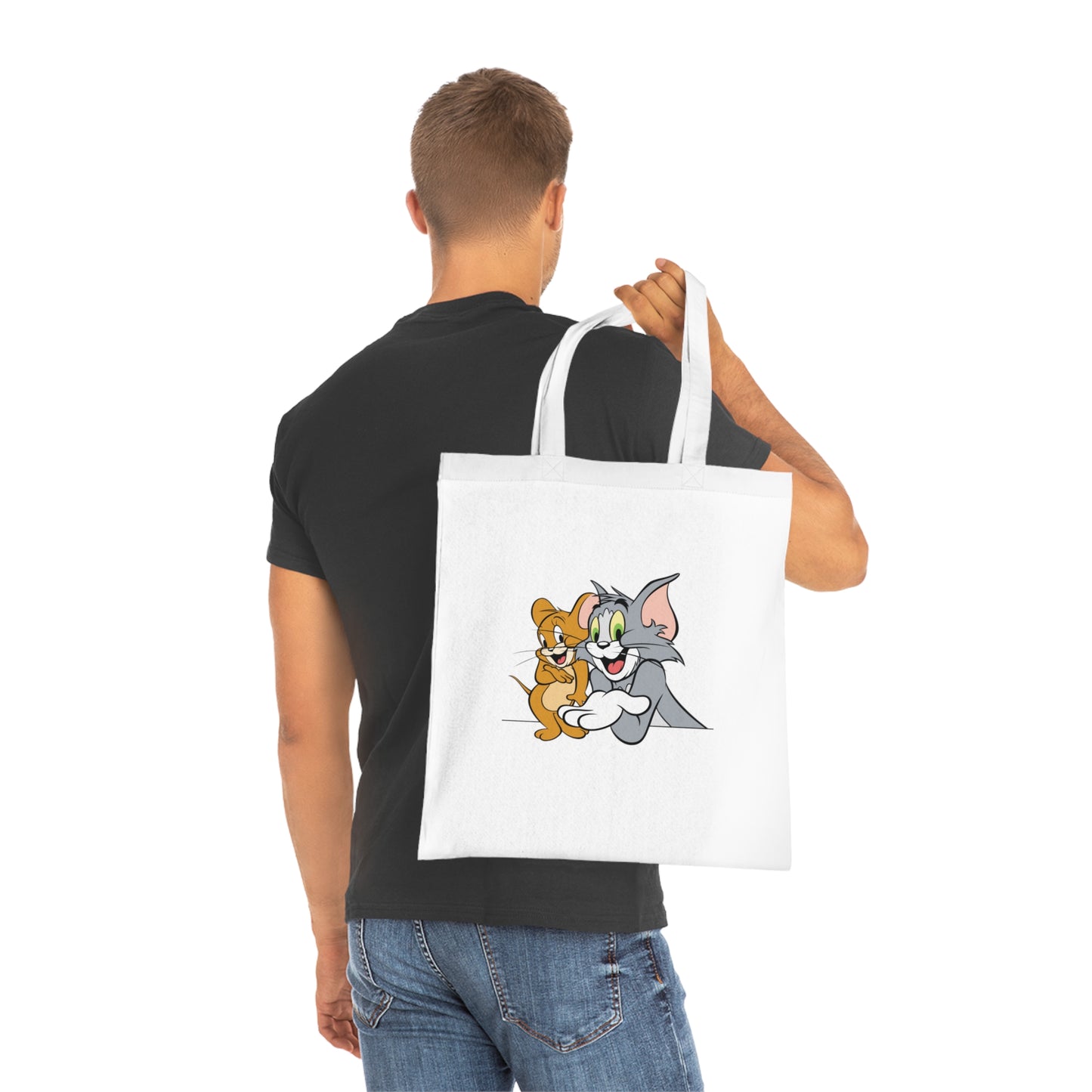 You are the Jerry to my Tom: Printed Canvas Tote Bag