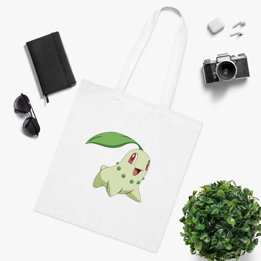 Pokémon- Chikorita: Printed Canvas Tote Bag