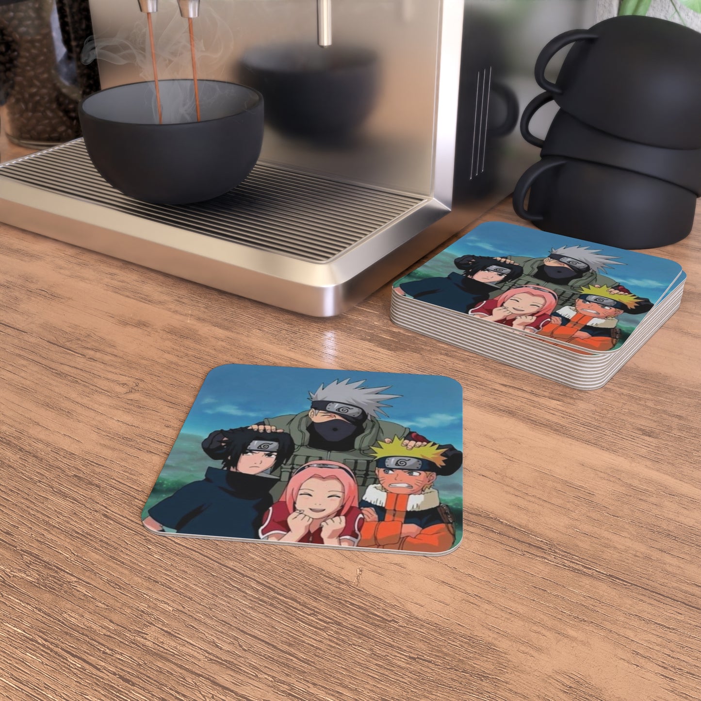 Naruto - Team 7: Printed Square Coaster Set (Set of 2)