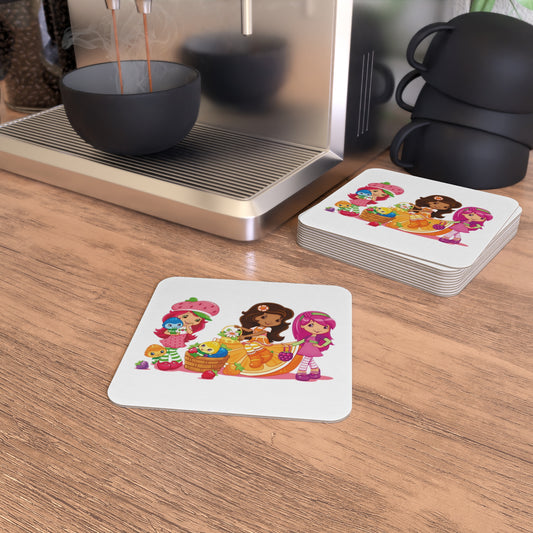 Strawberry Shortcake and Friends: Printed Square Coaster Set (Set of 2)