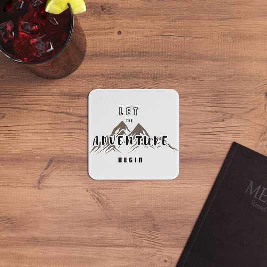 Let the Adventure Begin: Printed Coaster Set (Set of 4) - Prithvi Enterprises