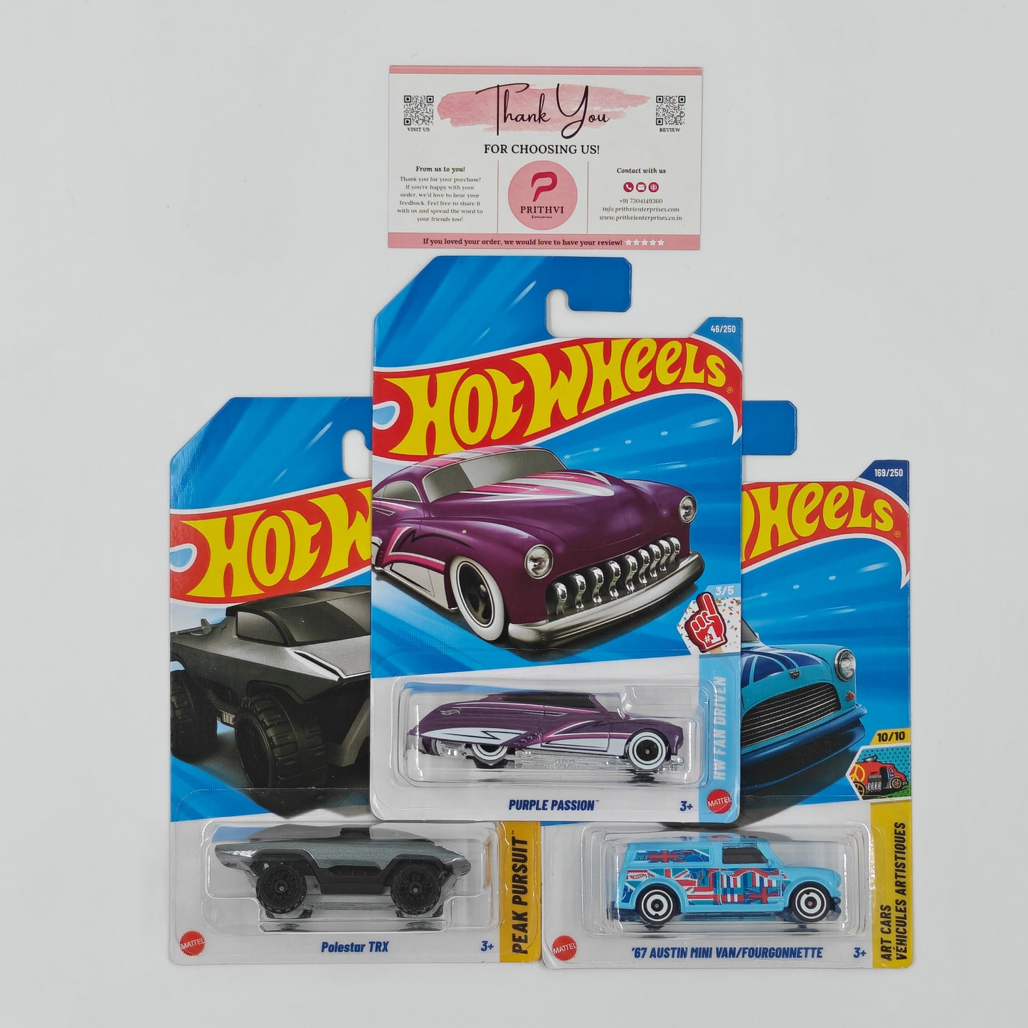 Purple Passion, Polestar TRX & '67 Austin Mini Van by Mattel - Hot Wheels 2026 Bundle