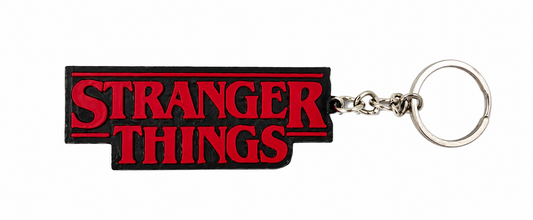 Stranger Things Logo Keychain - Black & Red Design - 3D Printed - Prithvi Enterprises