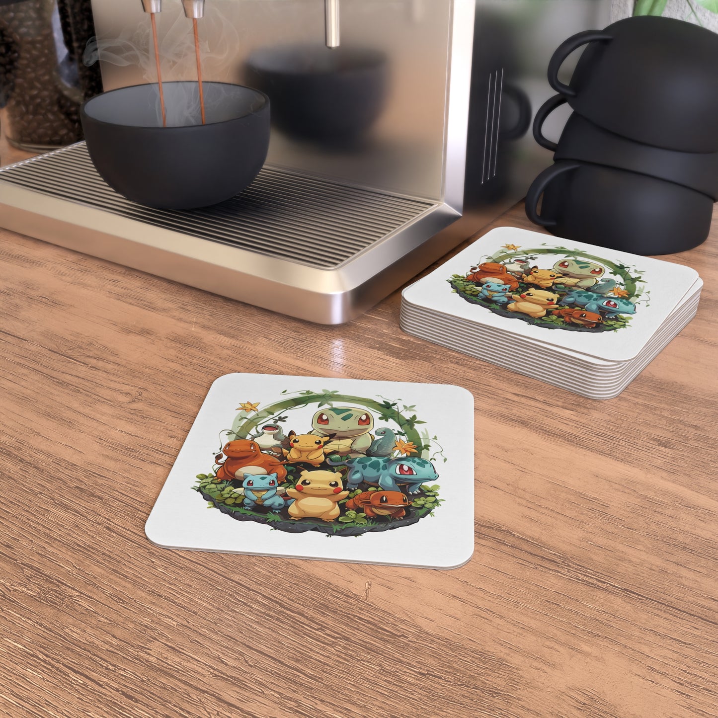 Pokémon Villa Grass Type: Printed Square Coaster Set (Set of 2)