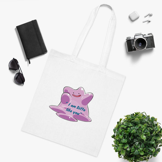 Pokémon - "I Am Ditto Like You" Printed Canvas Tote Bag