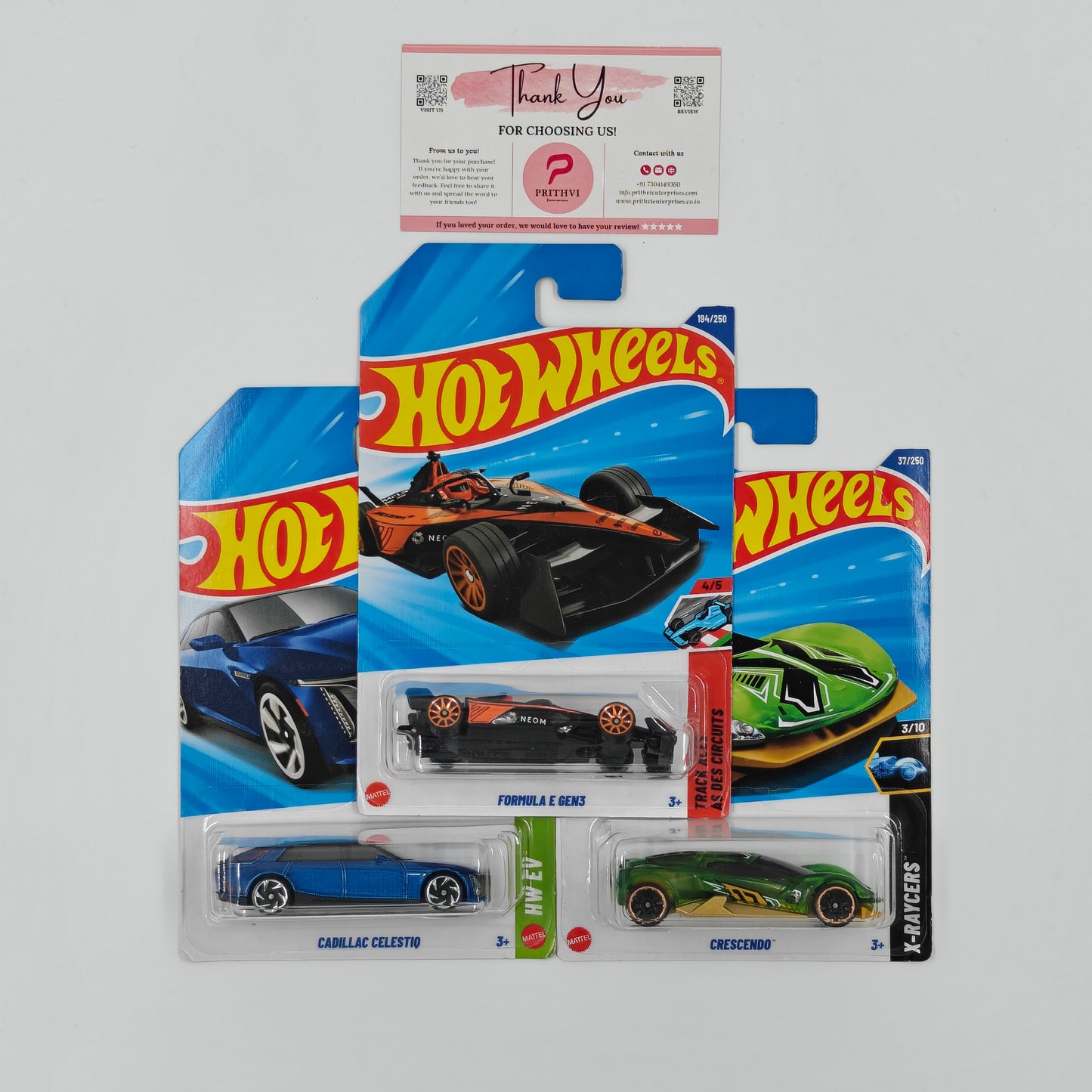 Formula E Gen3, Cadillac Celestiq & Crescendo by Mattel – Hot Wheels Bundle