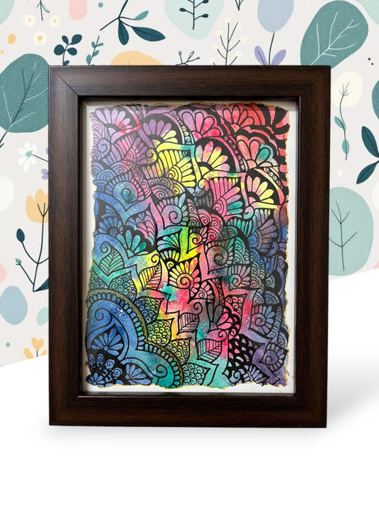Rainbow Mandala artwork by Vdk Arts