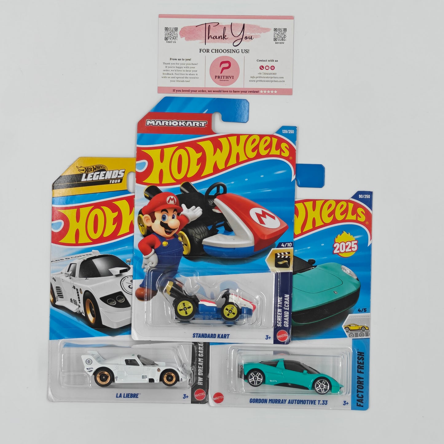 Standard Kart, La Liebre & Gordon Murray Automotive T.33 by Mattel - Hot Wheels 2026 Bundle