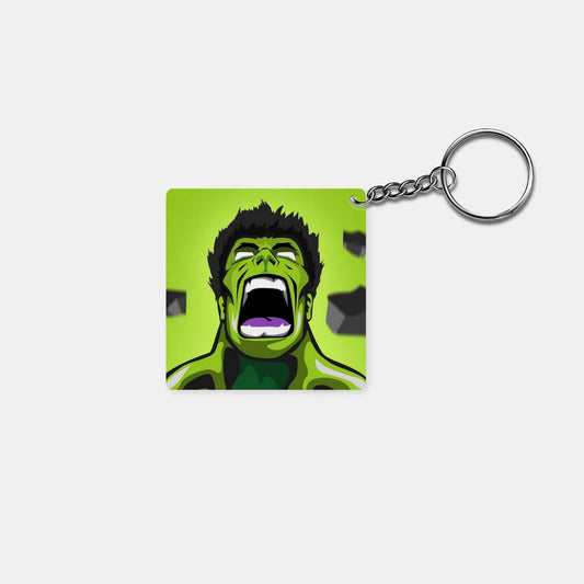 Marvel - The Hulk: Printed Square Keychain - Prithvi Enterprises