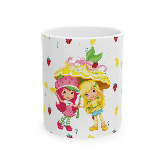 Strawberry Shortcake and Lemon" Printed Ceramic Pen Stand (11oz)