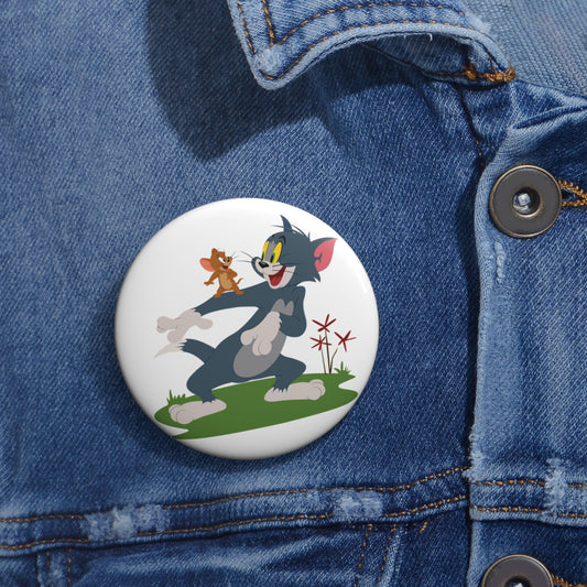 Tom and Jerry- Happy!!!: Printed Button Badge - Prithvi Enterprises