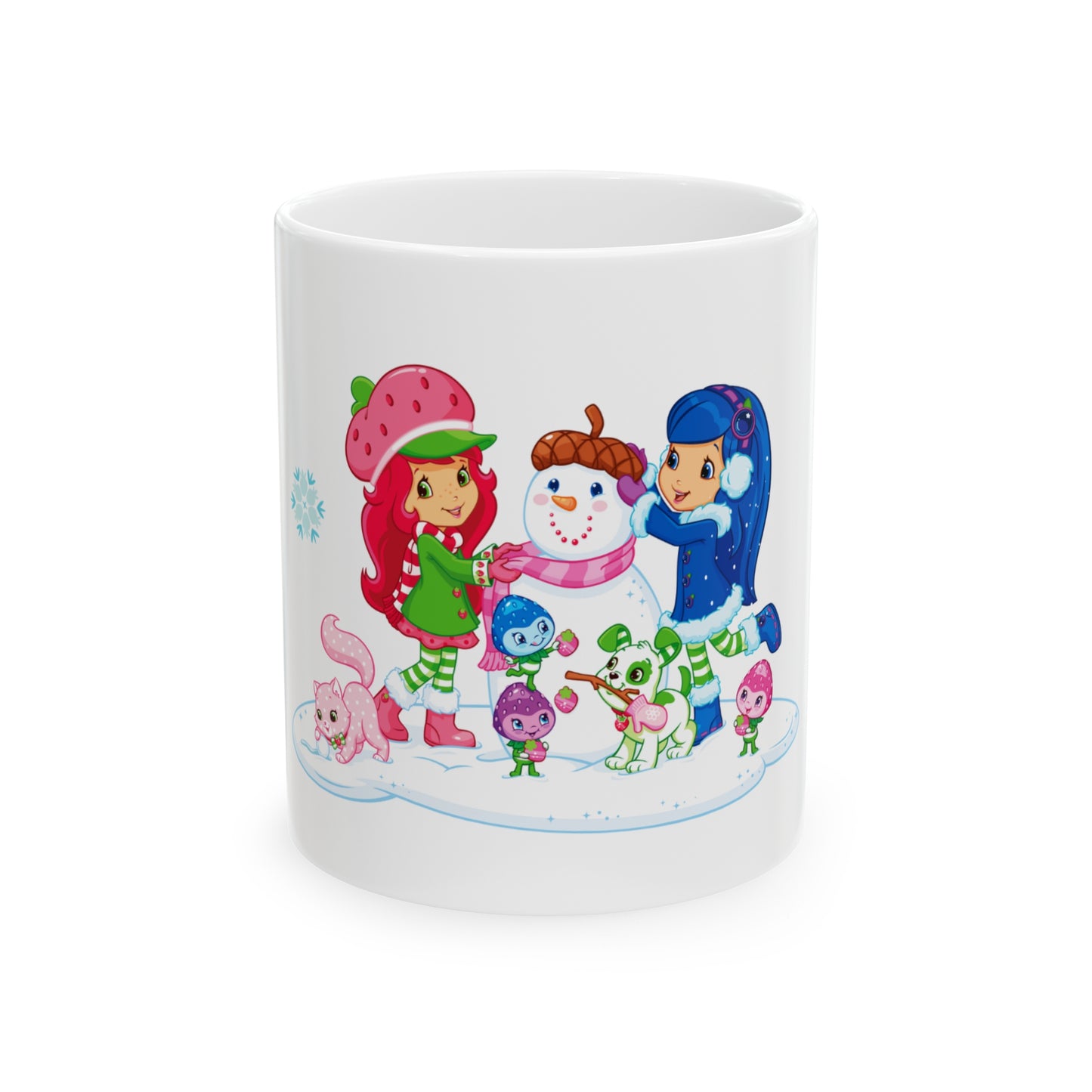 Strawberry Shortcake - Building a Snowman: Printed Ceramic Pen Stand (11oz)