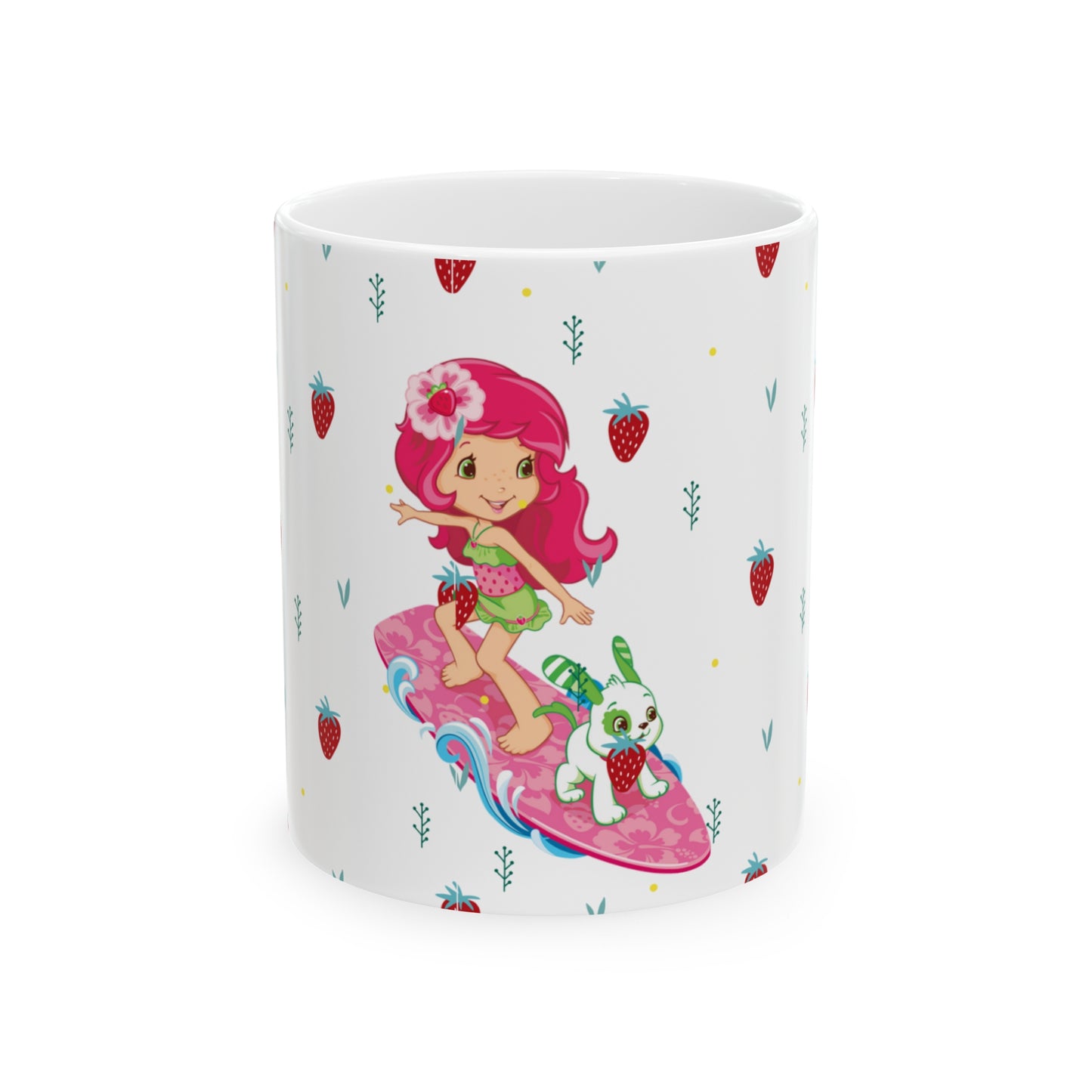 Strawberry Shortcake Surfing: Printed Ceramic Pen Stand (11oz)