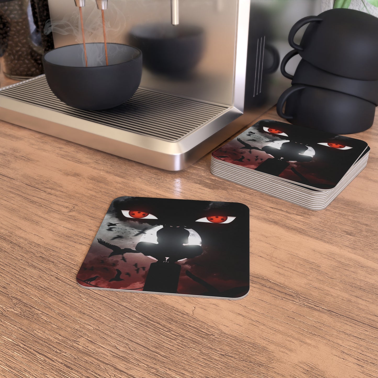 Naruto Itachi (Tsukuyomi): Printed Square Coaster Set (Set of 2)