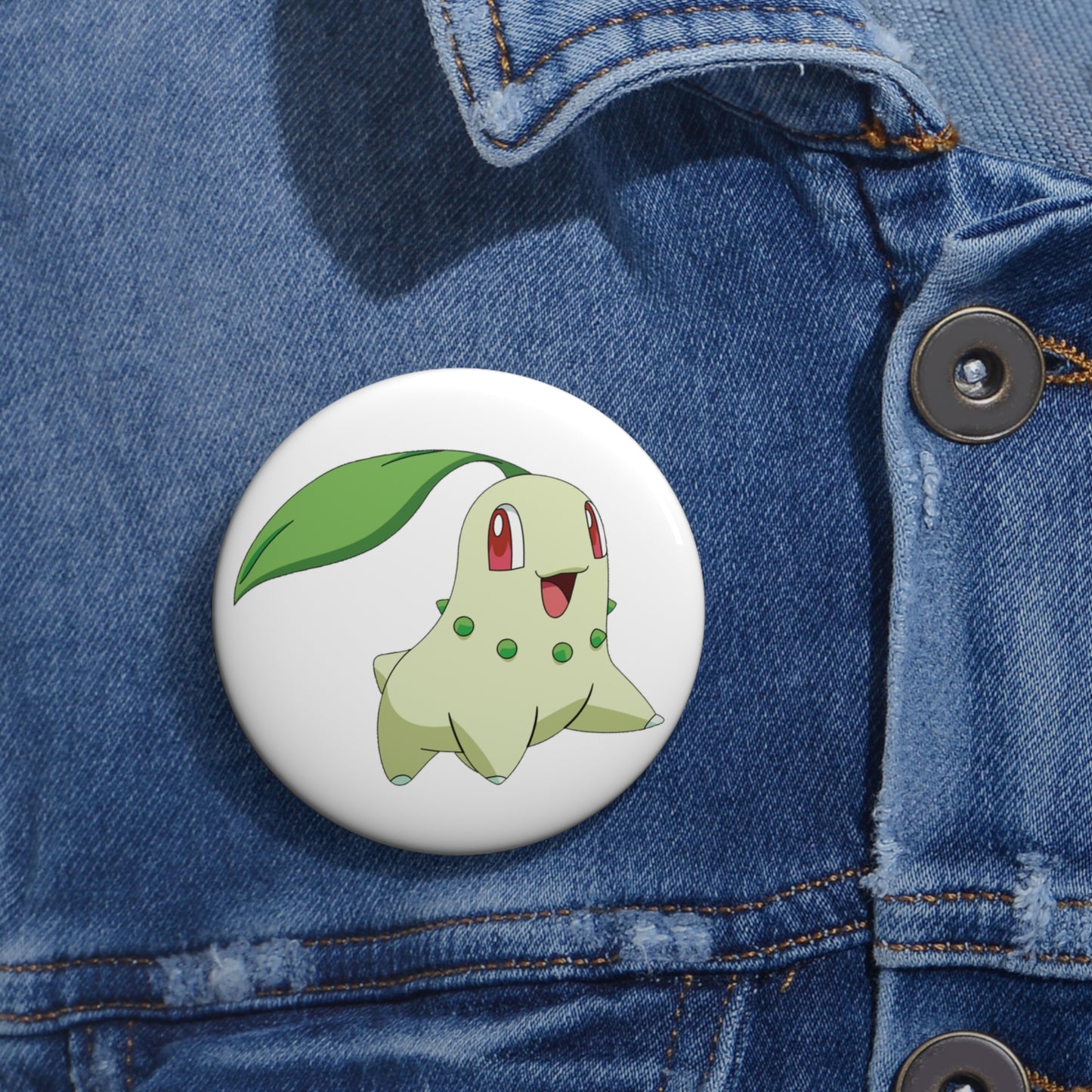 Pokémon- Chikorita: Printed Button Badge