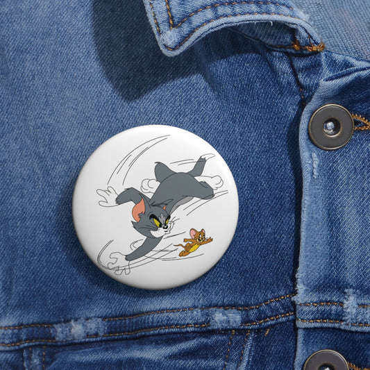 Tom and Jerry- Chase me if you can: Printed Button Badge - Prithvi Enterprises