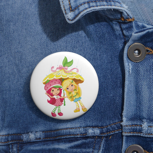 Strawberry Shortcake and Lemon: Printed Button Badge - Prithvi Enterprises