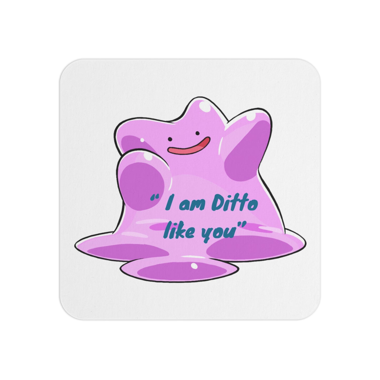 Pokémon "I am Ditto like you": Printed Square Coaster Set (Set of 2)