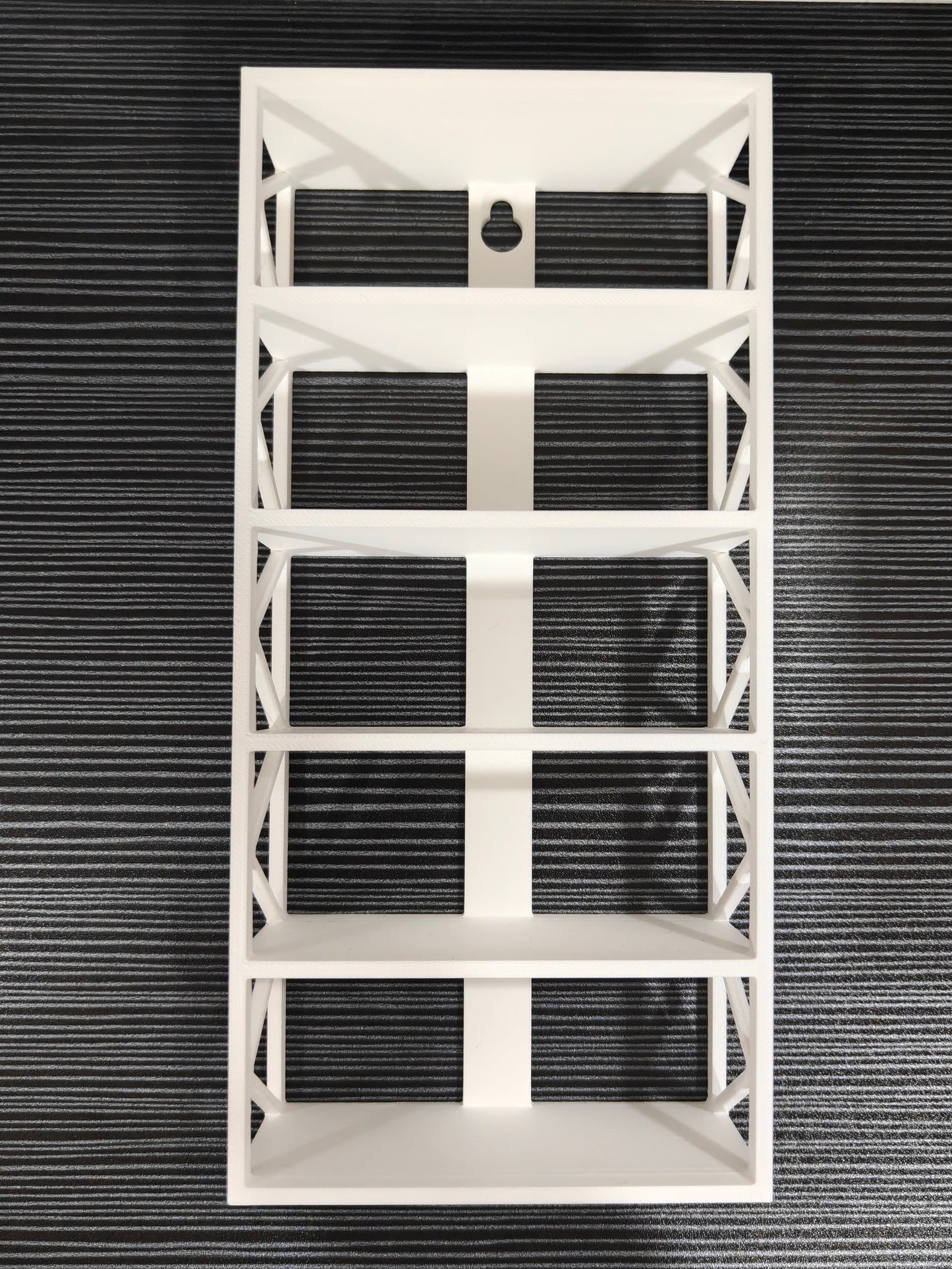 1:64 Diecast Car Display Stand - 5-Tier Wall Mount - White - 3D Printed