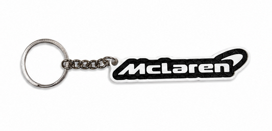 McLaren Logo Keychain - Black & White Design - 3D Printed - Prithvi Enterprises