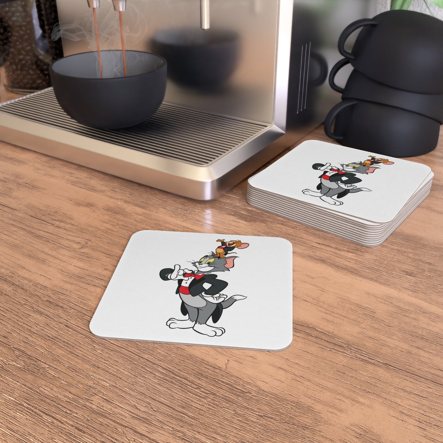 Tom and Jerry- Let's Party: Printed Square Coaster Set (Set of 2)