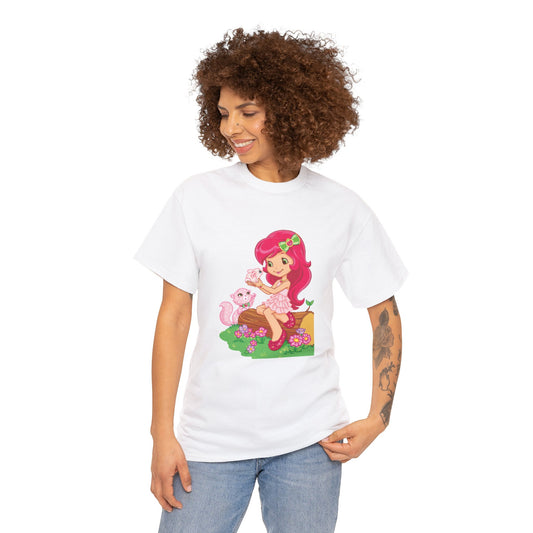 Playtime Delights: Printed T-shirt - White Round Neck Cotton