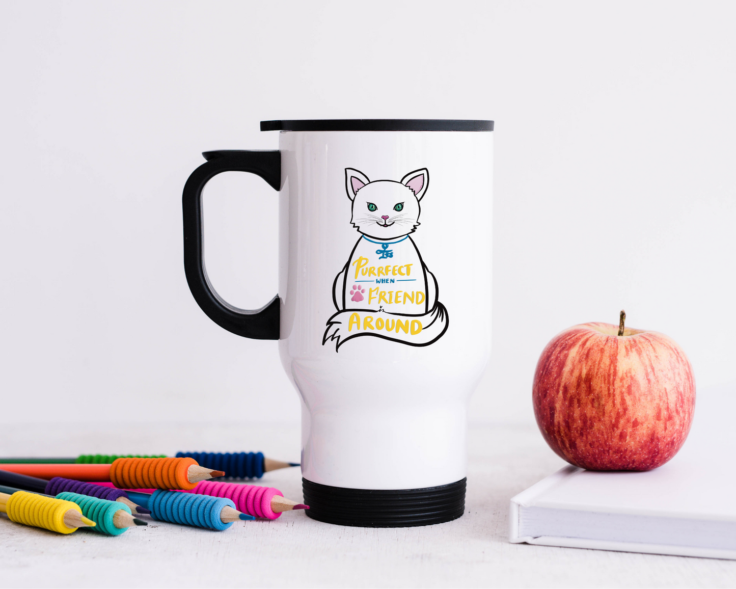 Purrfect Friend: Printed Travel Mug