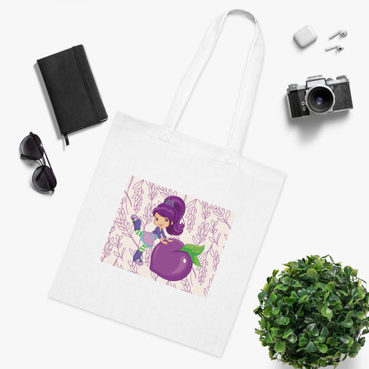 Strawberry Shortcake - Plum Printed Canvas Tote Bag