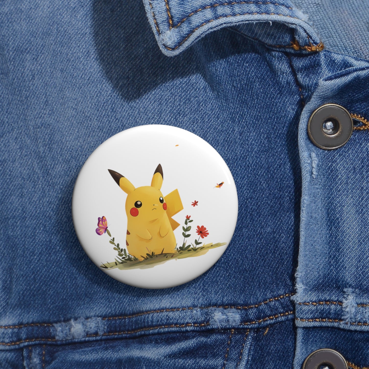 Pokémon- Pikachu In The Wild: Printed Button Badge