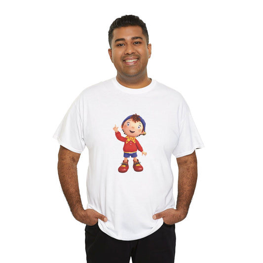 Noddy with an Idea Printed T-shirt - White Round Neck Cotton