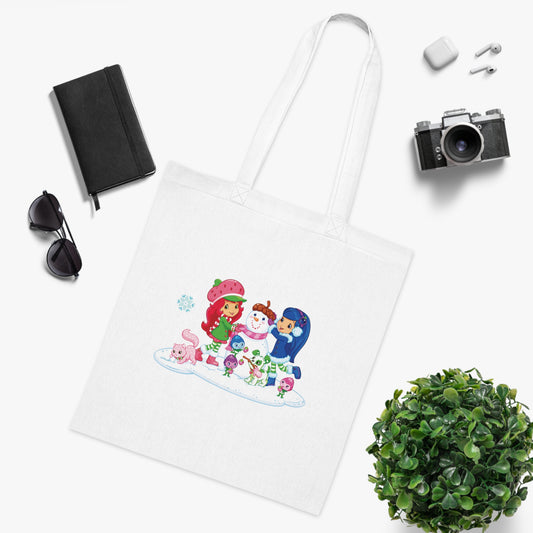 Strawberry Shortcake - Building a Snowman Printed Canvas Tote Bag