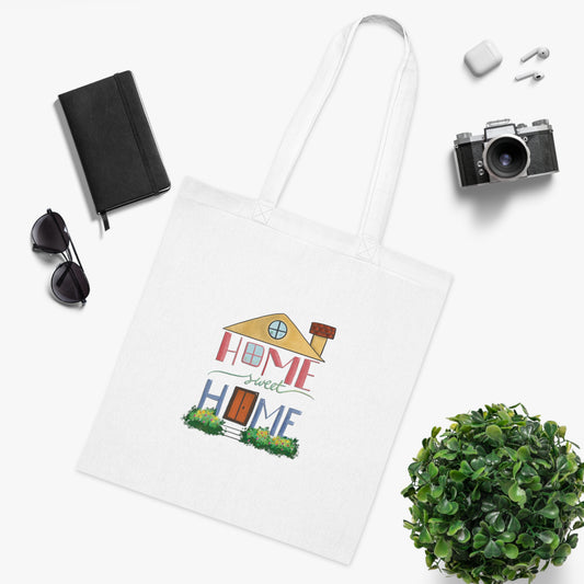 Home Sweet Home Printed Canvas Tote Bag