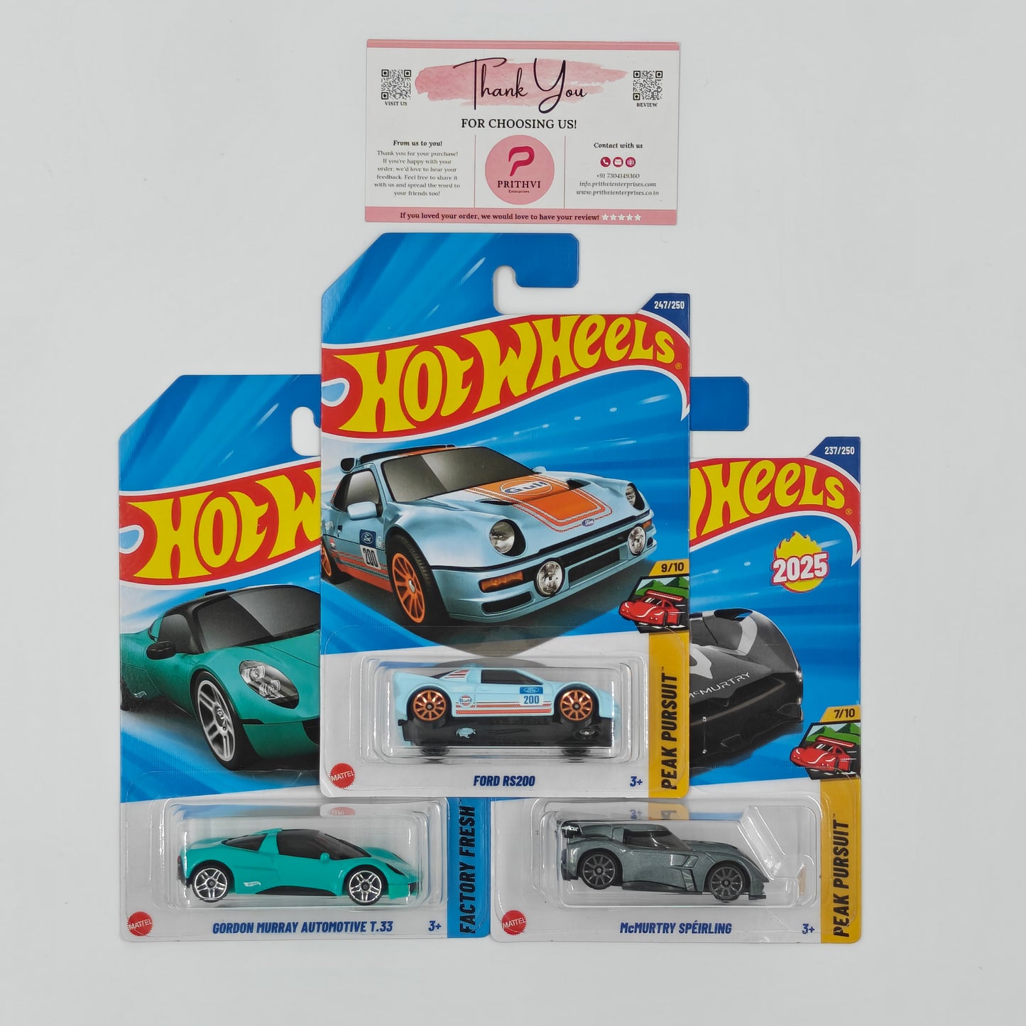 Ford RS200, Gordon Murray Automotive T.33 & McMurtry Spéirling by Mattel - Hot Wheels 2026 Bundle