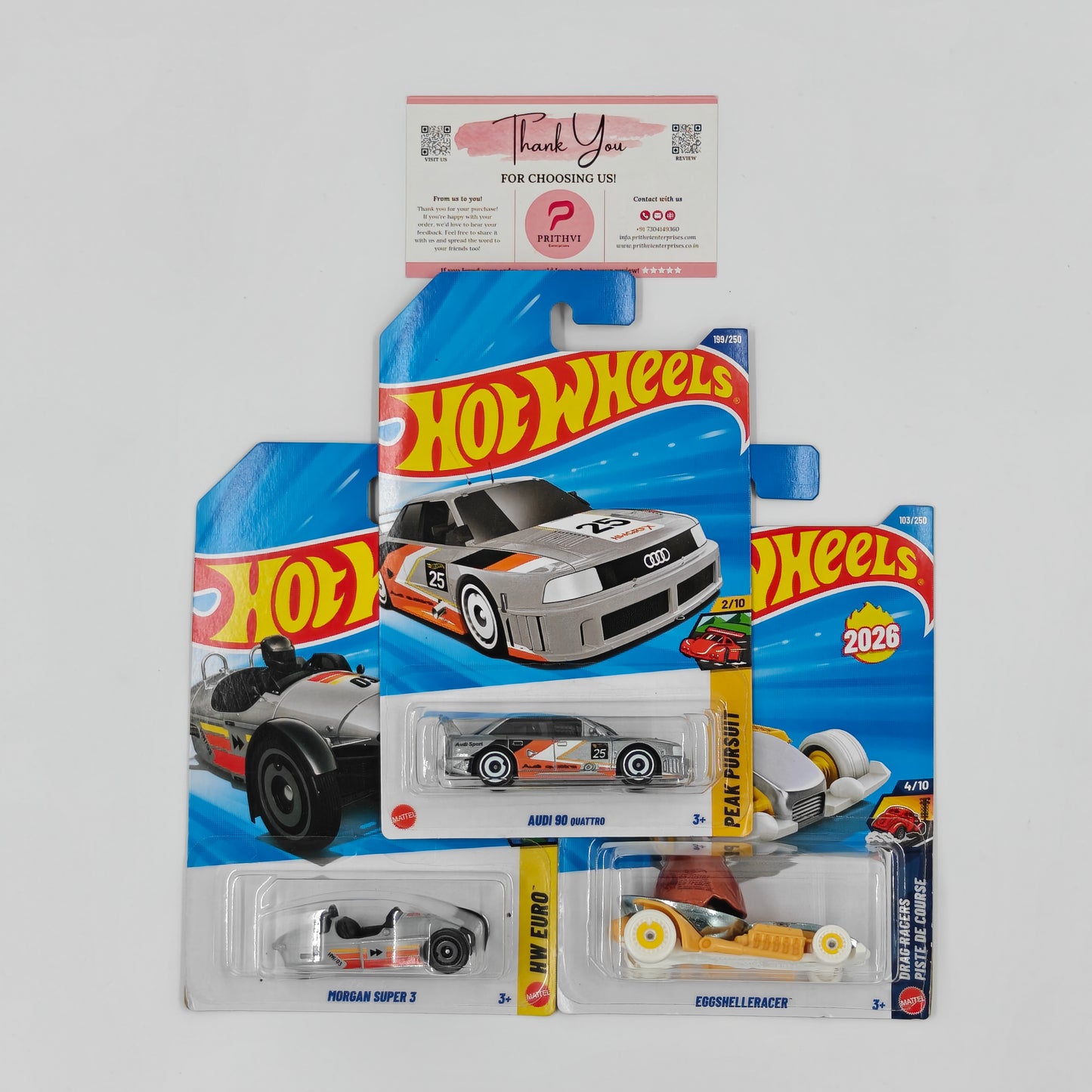 Audi 90 Quattro, Morgan Super 3 & Eggshelleracer by Mattel – Hot Wheels Bundle