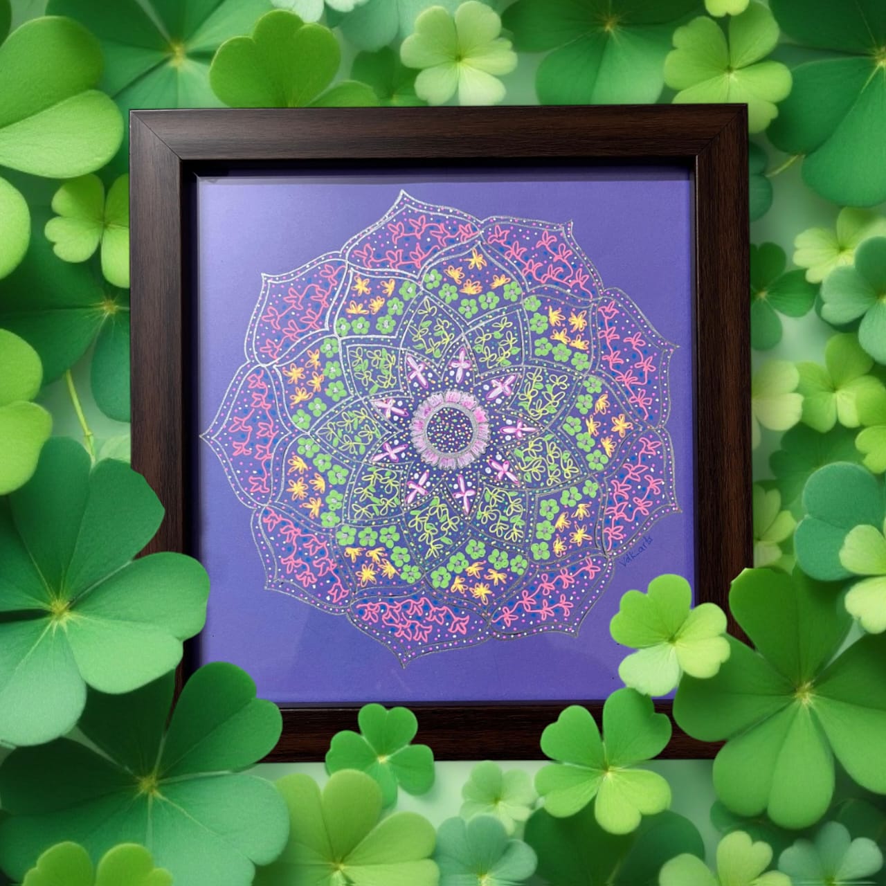 Lavender Mandala artwork by Vdk Arts