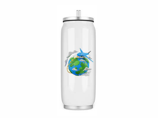 Fly Over Earth" Printed 17oz Coke Can