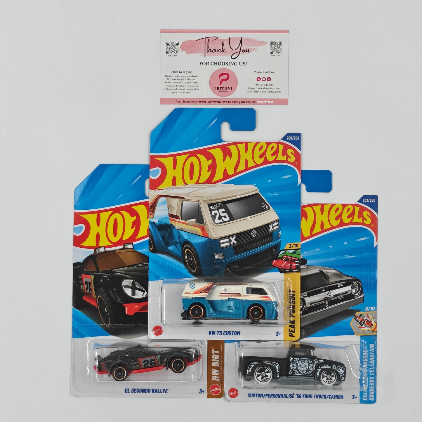 VW T3 Custom, El Segundo Rallye & Custom '56 Ford Truck by Mattel - Hot Wheels 2026 Bundle