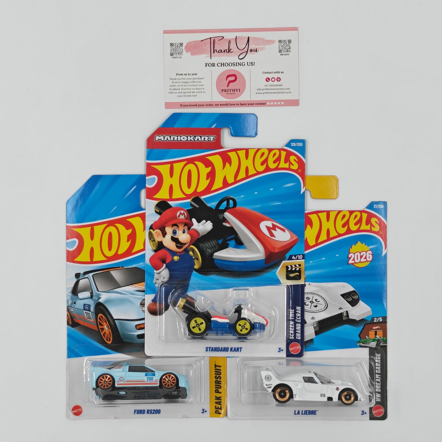 Standard Kart, Ford RS200 & La Liebre by Mattel - Hot Wheels 2026 Bundle