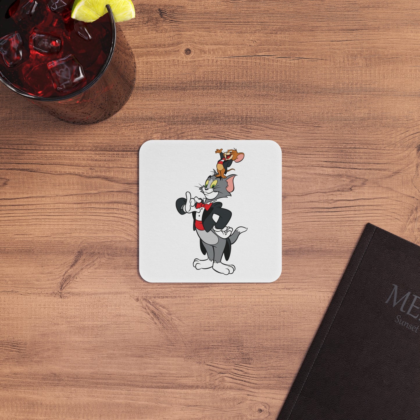 Tom and Jerry- Let's Party: Printed Square Coaster Set (Set of 2)