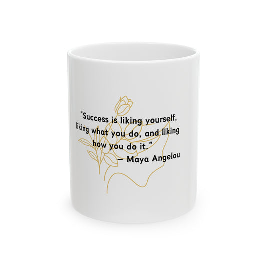 Beauty in Nature - Maya Angelou Quote: Printed Ceramic Pen Stand (11oz)