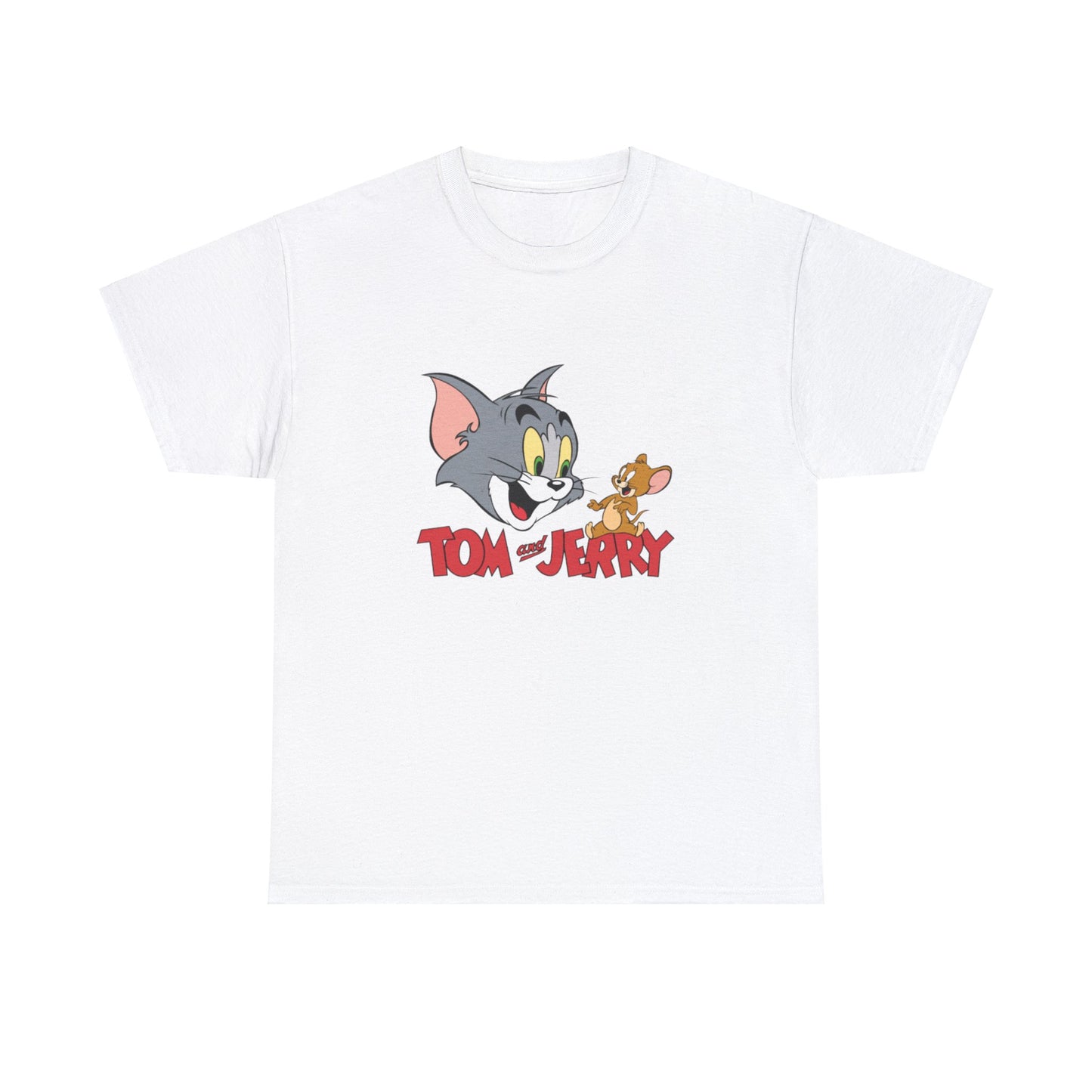 Tom and Jerry Printed T-shirt - White Round Neck Cotton