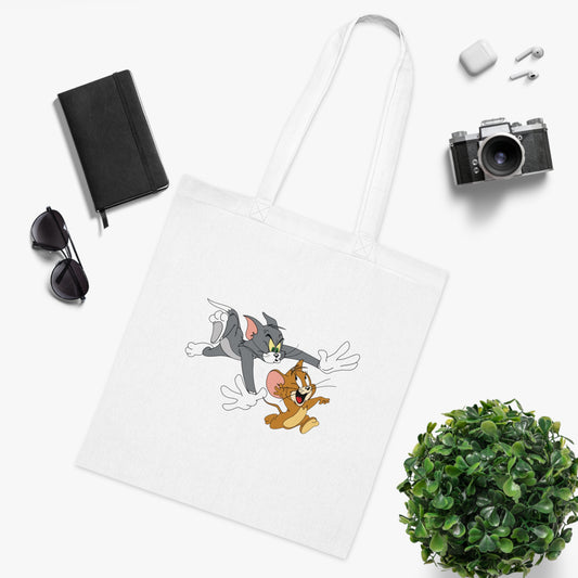 You are the Tom to my Jerry: Printed Canvas Tote Bag