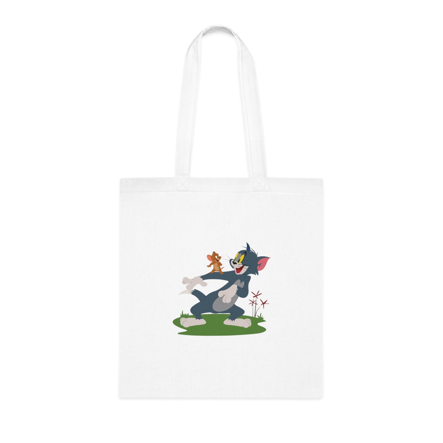 Tom and Jerry- Happy!!!: Printed Tote Bag